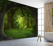 3D Forest Tree Hole 016 Wall Murals