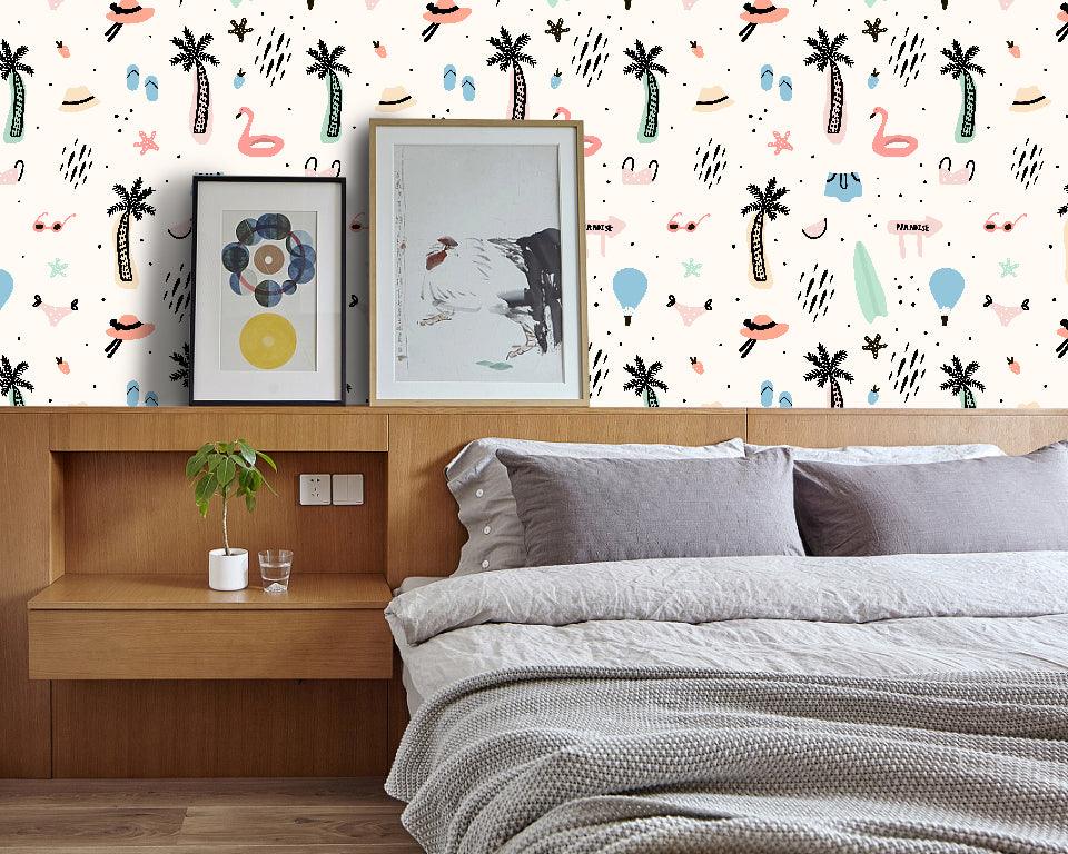 3D Cartoon Tropical Plant Wall Mural Wallpaper 16- Jess Art Decoration