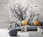 3D Withered Life Tree Birds Wall Mural Removable 120- Jess Art Decoration