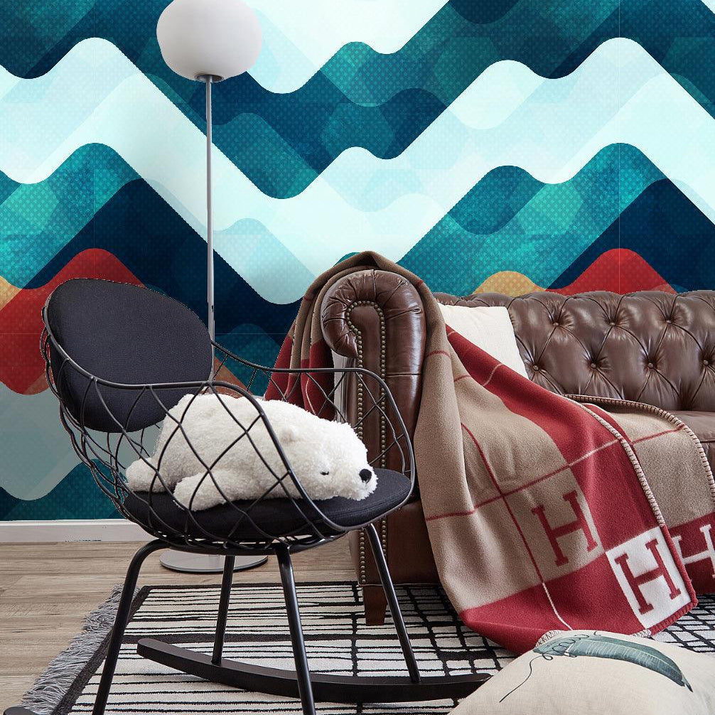 3D Color Wave Stripe Wall Mural Wallpaper 24- Jess Art Decoration