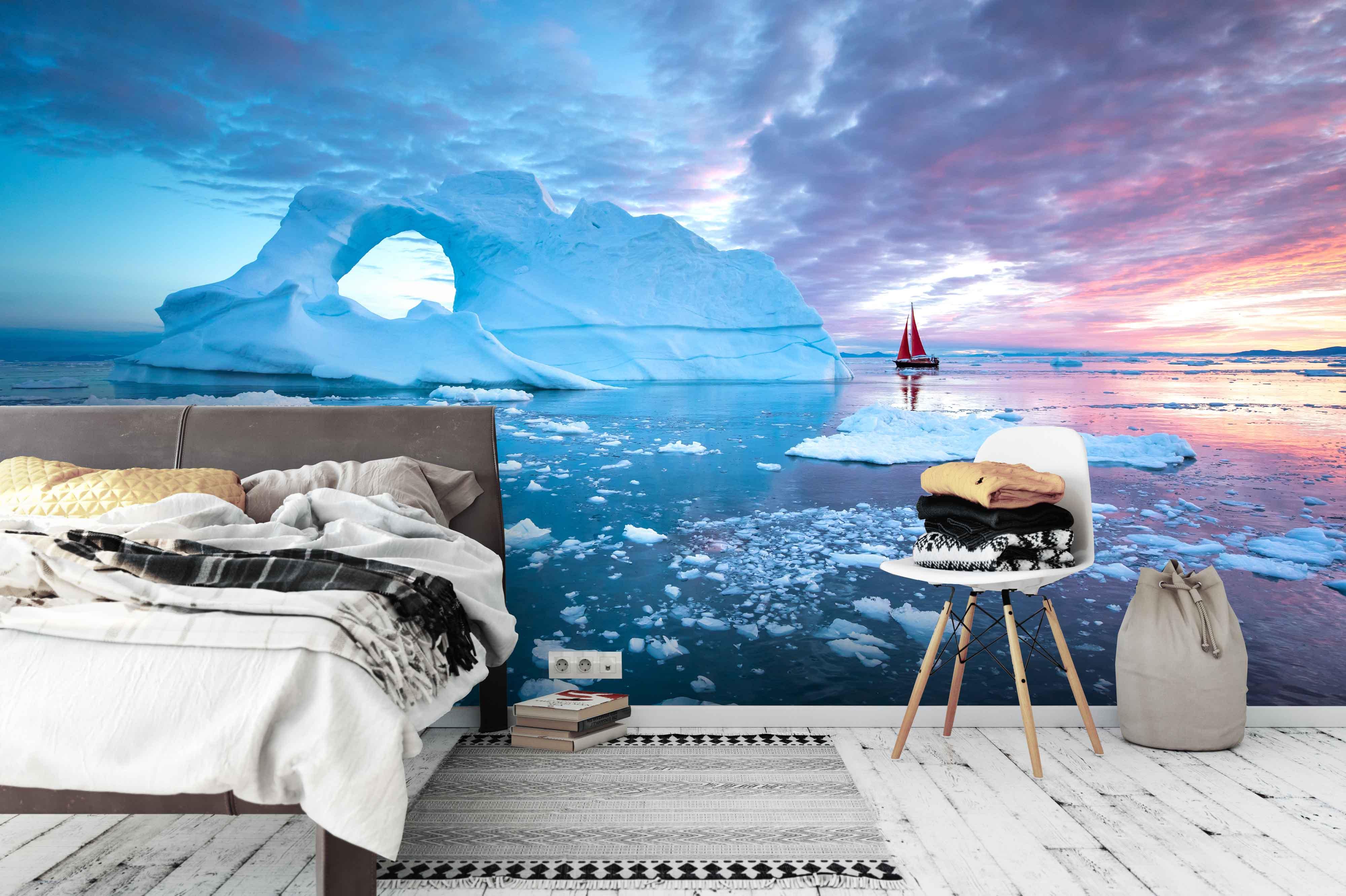 3D Sea Iceberg  Wall Mural Wallpaper 169- Jess Art Decoration