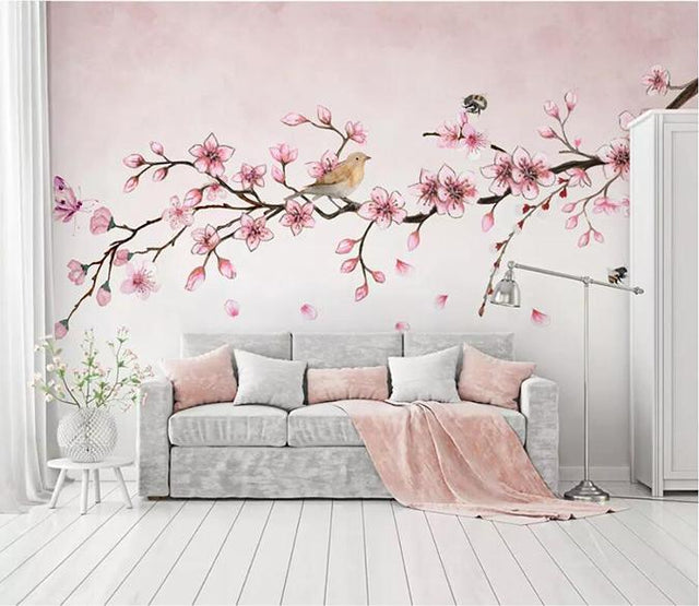 3D Pink Petals 444 Wall Murals
