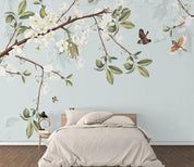 3D Chinese Style Floral Birds Wall Mural Removable 189- Jess Art Decoration