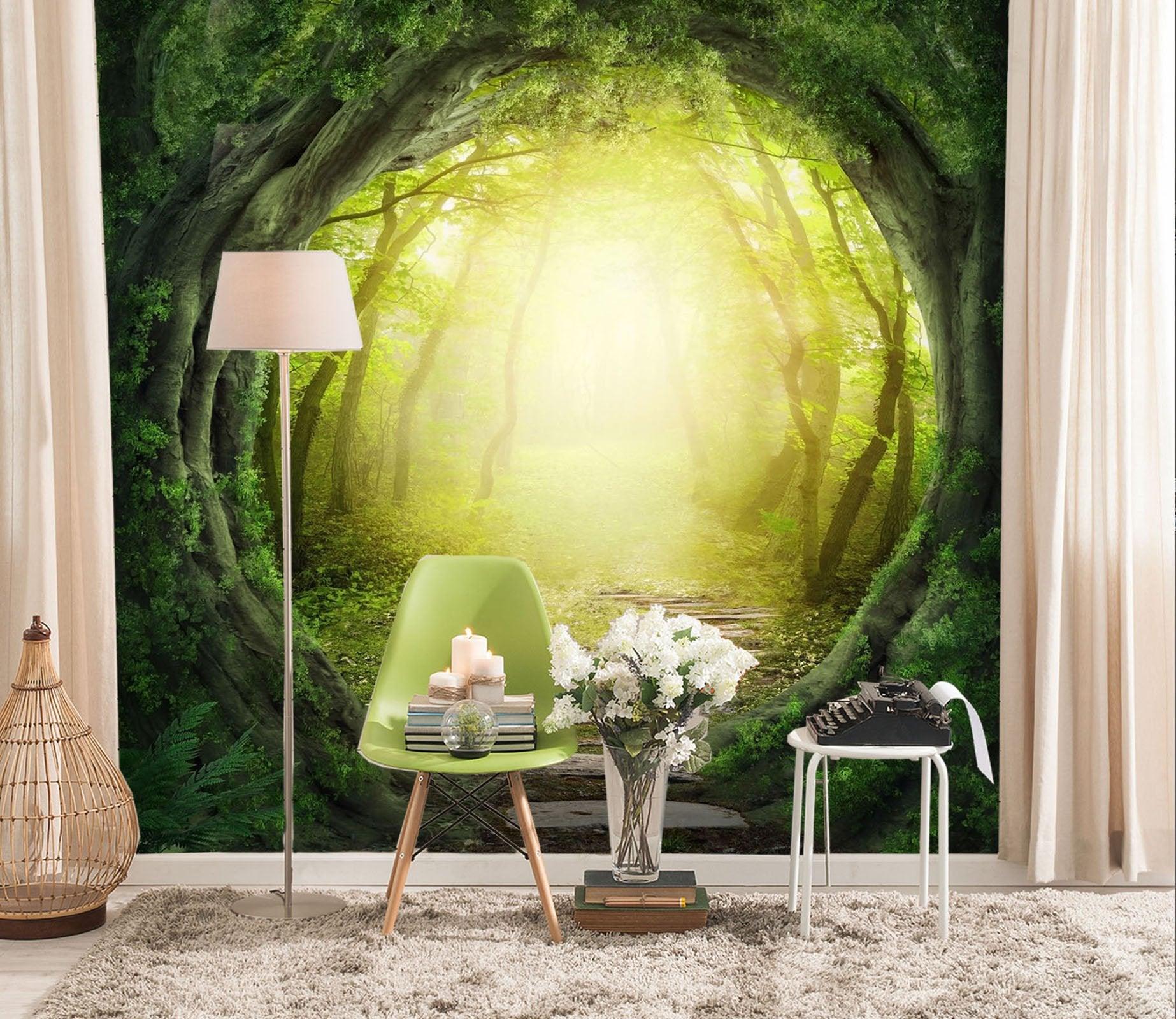 3D tree hole arch 125 wall murals- Jess Art Decoration