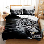 3D Snow Leopard Quilt Cover Set Bedding Set Pillowcases 183- Jess Art Decoration