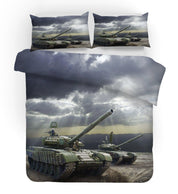 3D War Weapon Tank Quilt Cover Set Bedding Set Duvet Cover Pillowcases 18- Jess Art Decoration