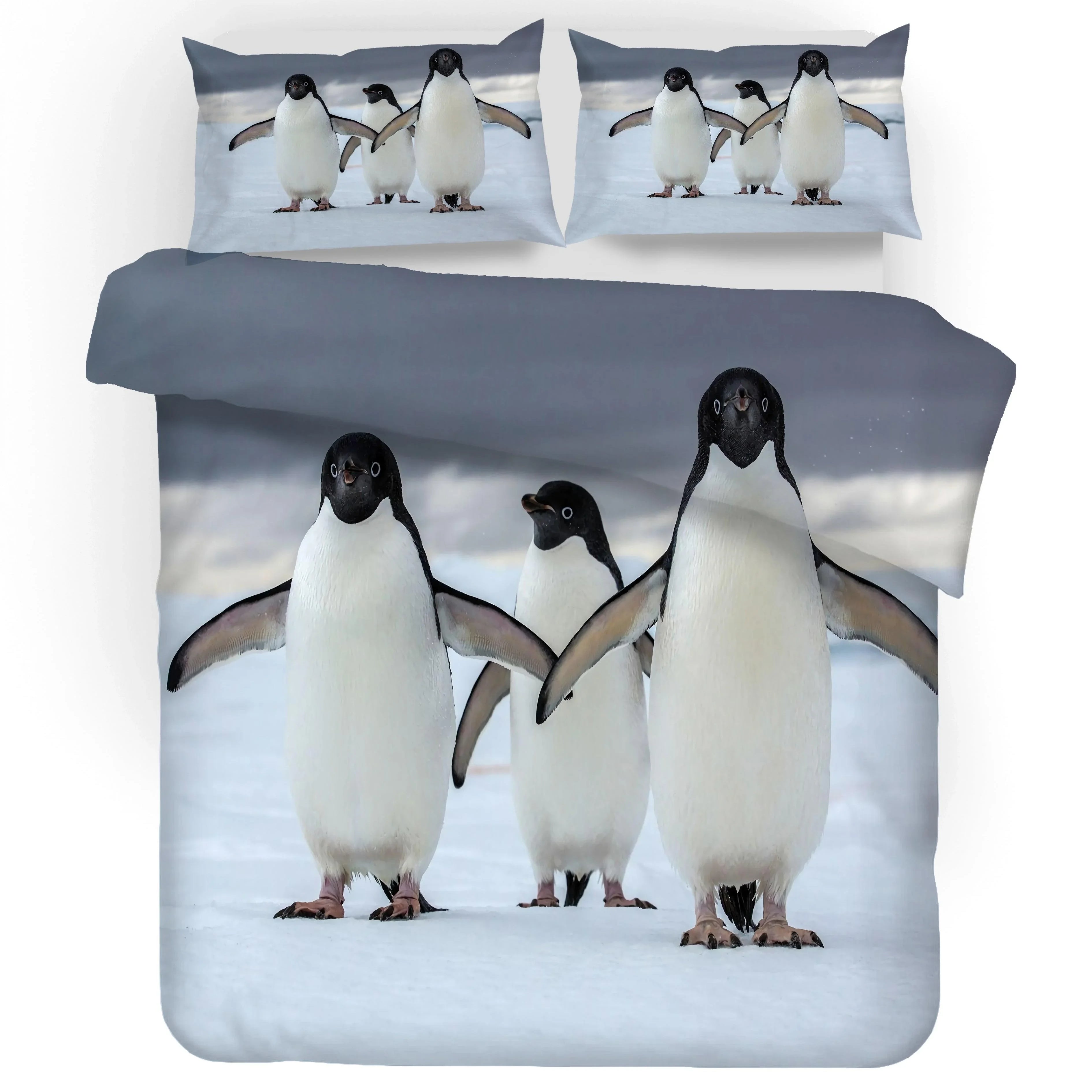 3D Polar Penguin Quilt Cover Set Bedding Set Pillowcases 102- Jess Art Decoration