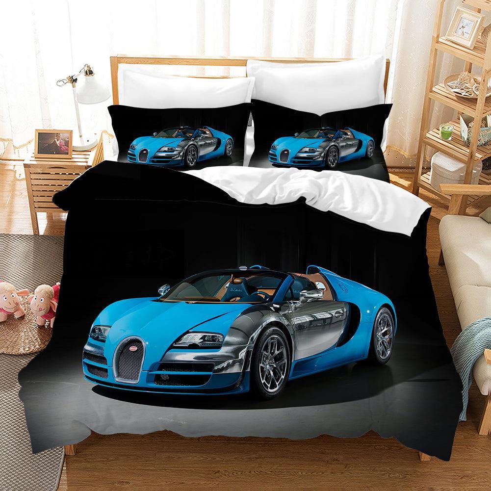 3D Super Car Quilt Cover Set Bedding Set Pillowcases 65- Jess Art Decoration