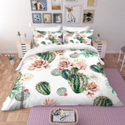 3D Green Cactus Succulents Quilt Cover Set Bedding Set Pillowcases 20- Jess Art Decoration