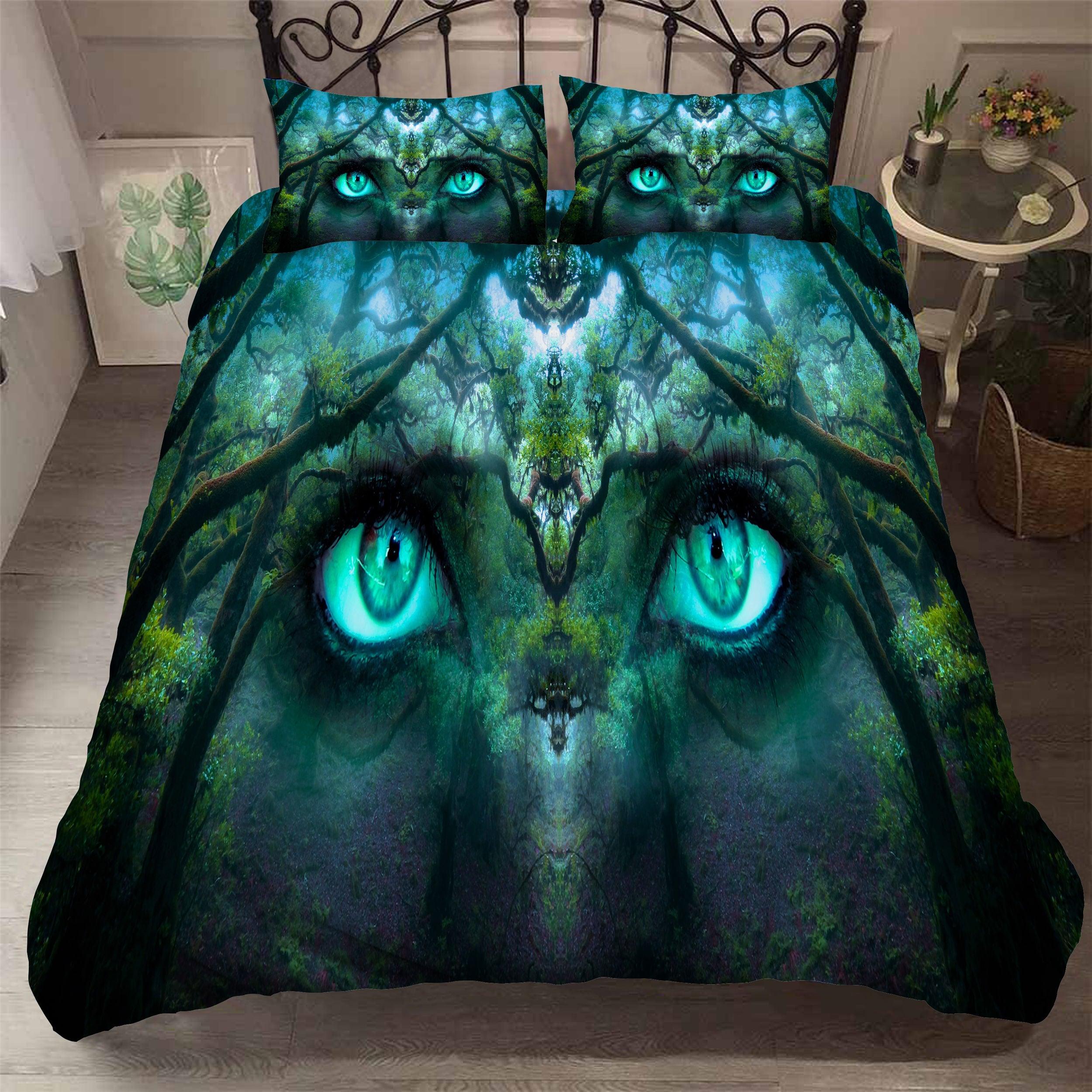 3D Blue Elf Cat Quilt Cover Set Bedding Set Pillowcases 62- Jess Art Decoration