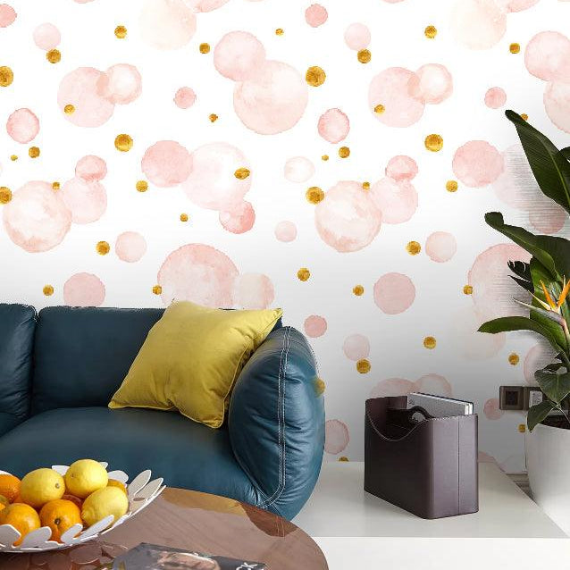 3D Watercolor Circle Pink Dreamlike Wall Mural Wallpaper 13- Jess Art Decoration