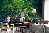 3D green forest wooden bridge wall mural wallpaper 99- Jess Art Decoration
