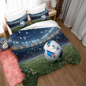 3D Football Soccer Stadium Quilt Cover Set Bedding Set Duvet Cover Pillowcases SF162- Jess Art Decoration
