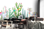 3D watercolor green cactus wall mural wallpaper 15- Jess Art Decoration