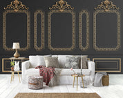 3D Black Pattern Relief Effect Wall Mural Wallpaper  50- Jess Art Decoration