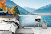 3D Blue Lakes Mountains Wall Mural Wallpaper 103- Jess Art Decoration