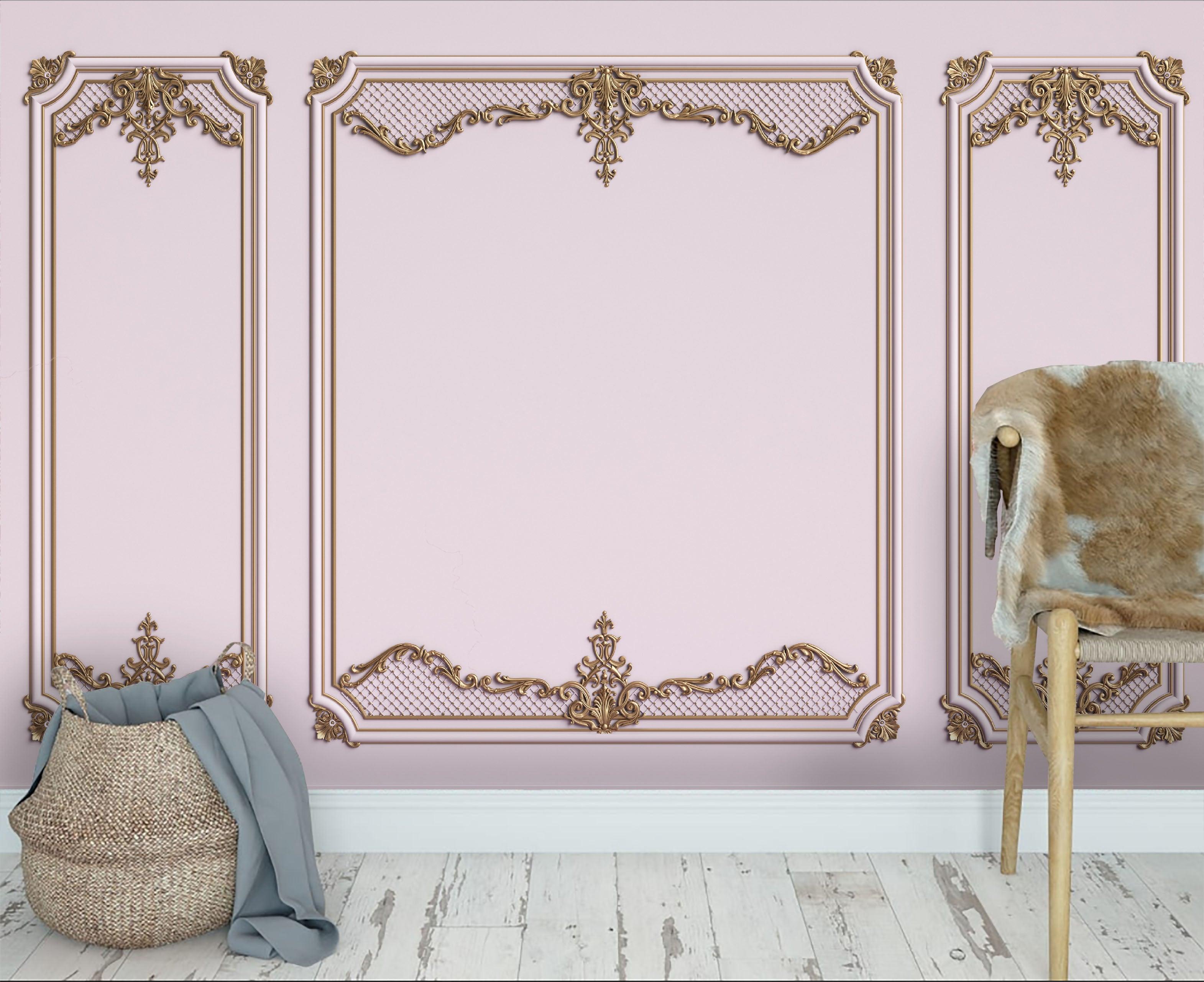 3D Pink Gypsum Relief Effect Wall Mural Wallpaper 32- Jess Art Decoration