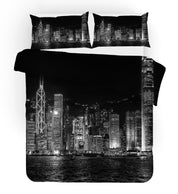 3D Coastal  City Night View Quilt Cover Set Bedding Set Pillowcases 257- Jess Art Decoration