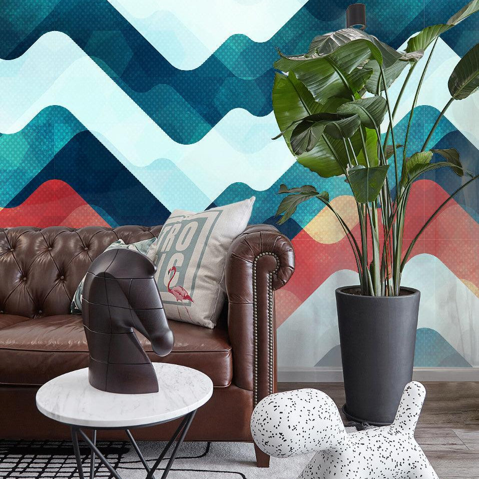 3D Color Wave Stripe Wall Mural Wallpaper 24- Jess Art Decoration