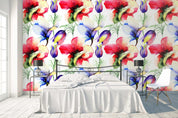 3D Colorful Watercolor Flowers Wall Mural Wallpaper 9- Jess Art Decoration