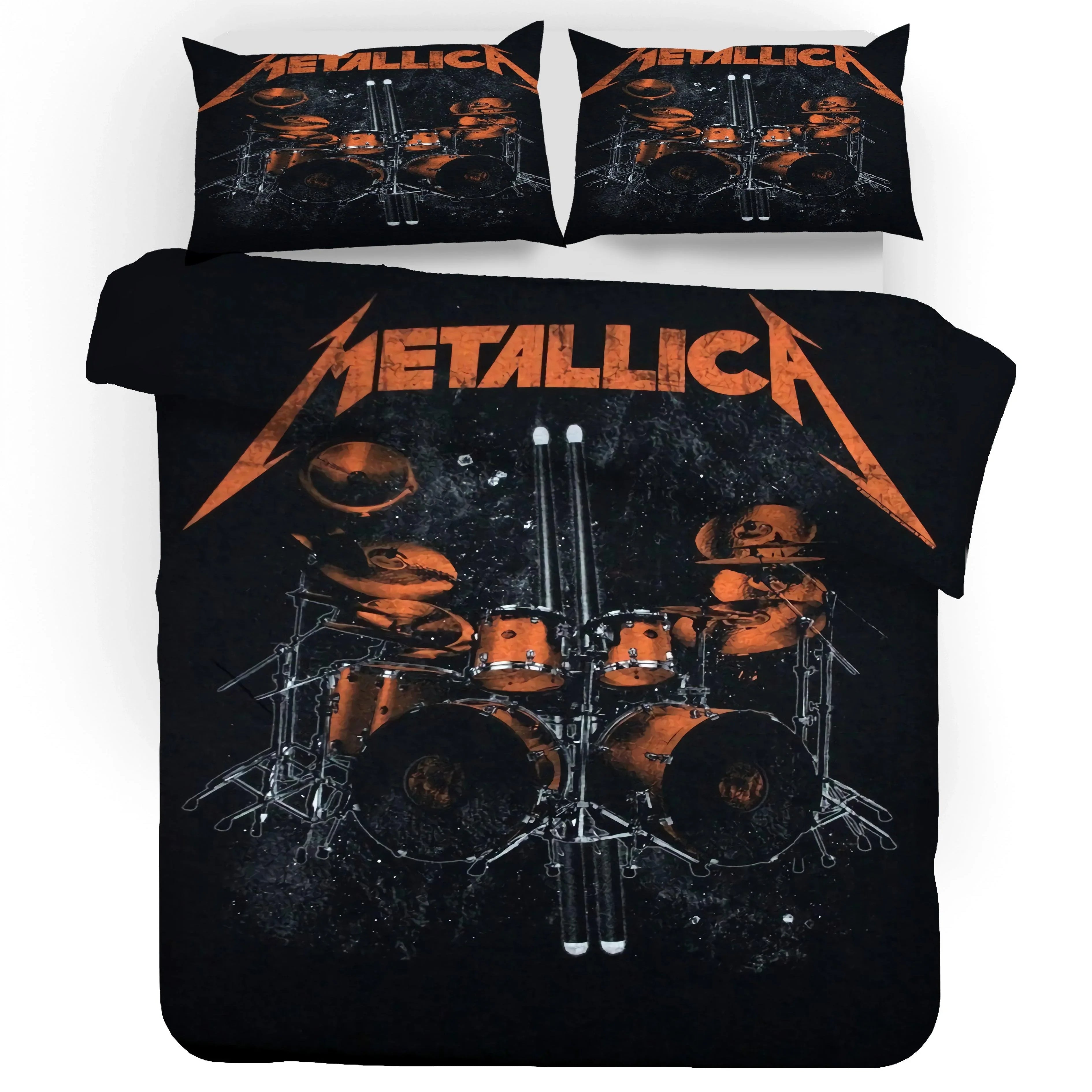 3D Rock n' Roll Rock Music Drum Kit Quilt Cover Set Bedding Set Pillowcases 81- Jess Art Decoration