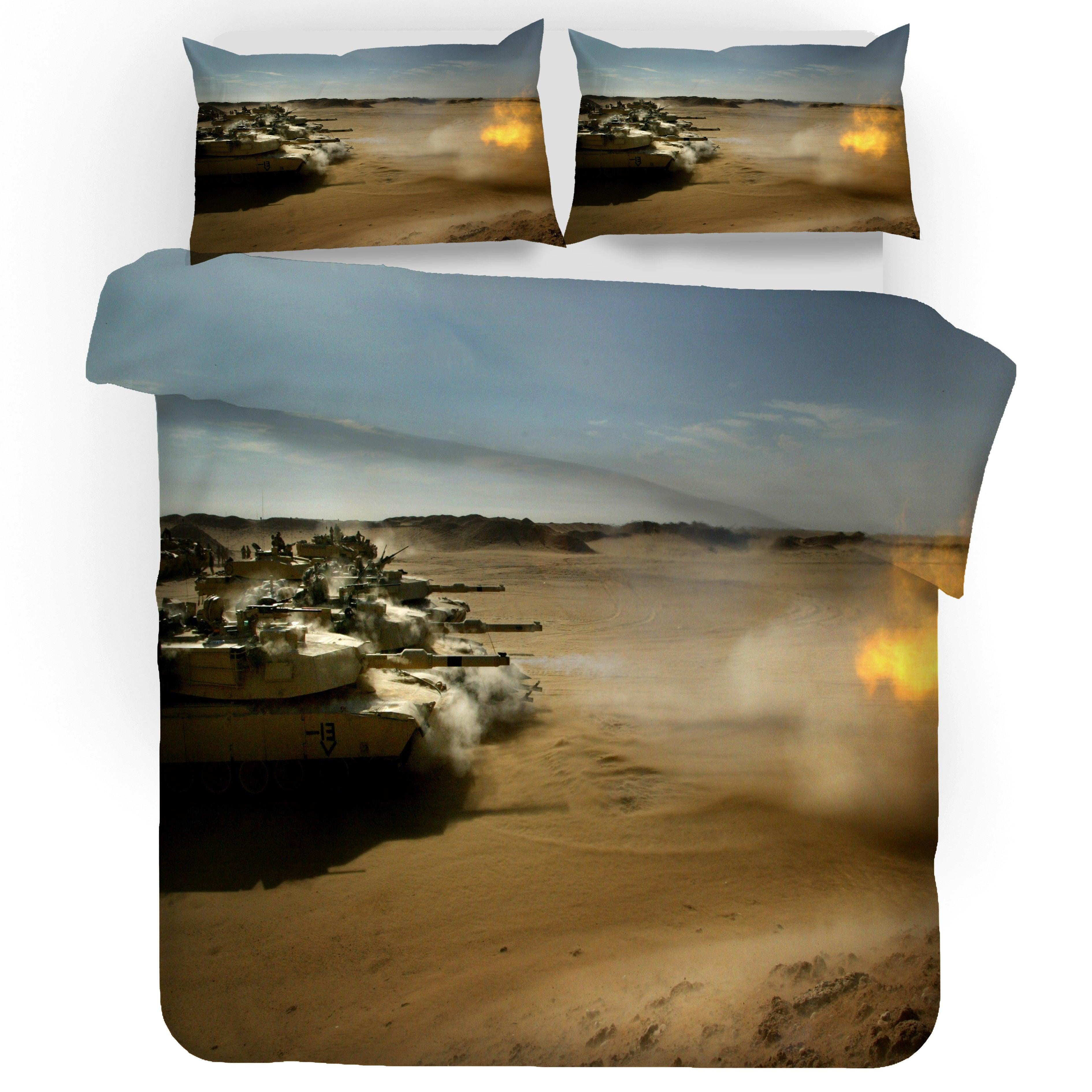 3D War Weapon Tank Quilt Cover Set Bedding Set Duvet Cover Pillowcases 19- Jess Art Decoration