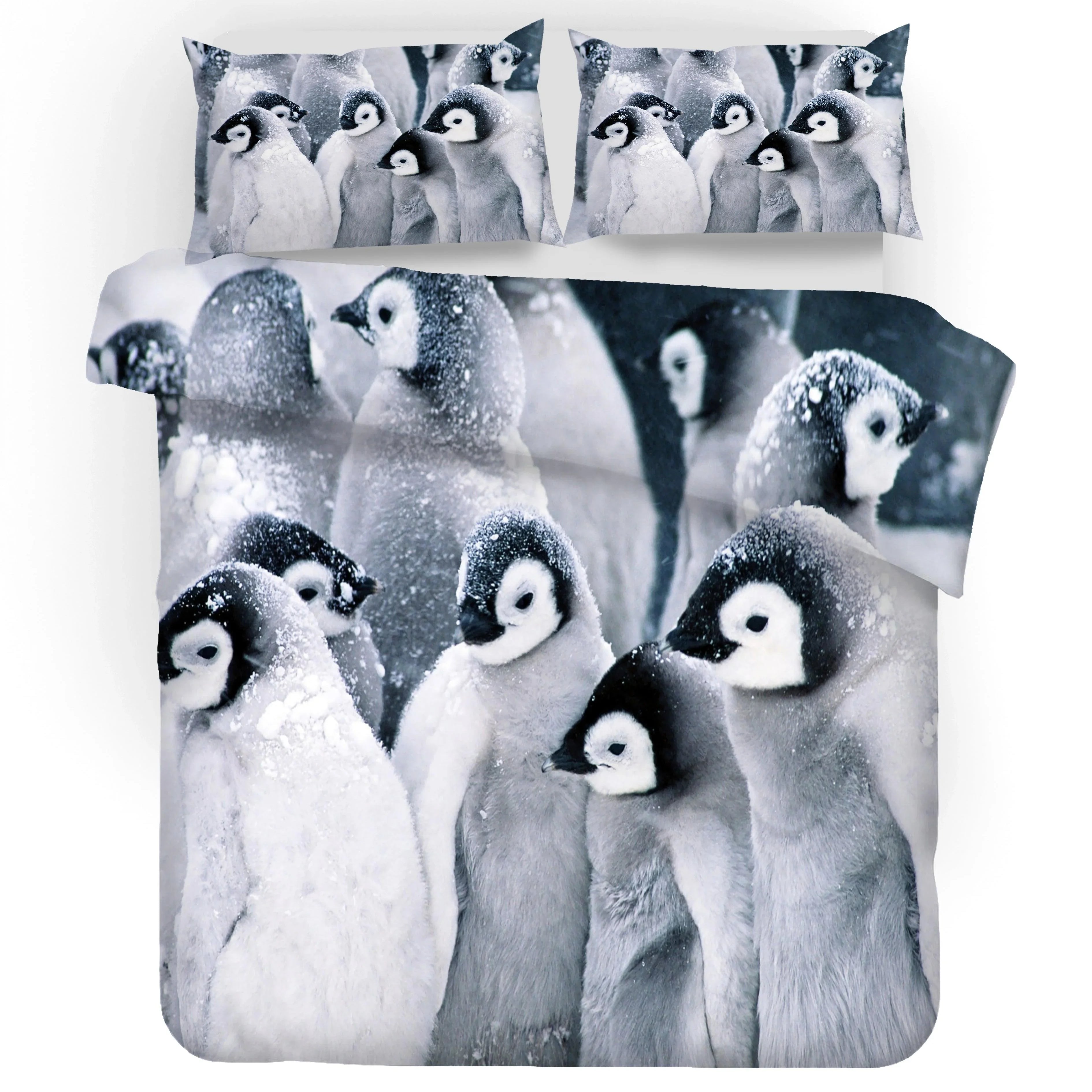 3D Polar Penguin Quilt Cover Set Bedding Set Pillowcases 103- Jess Art Decoration