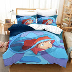 3D Ponyo On The Cliff by The Sea Quilt Cover Set Bedding Set Pillowcases 49- Jess Art Decoration