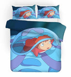 3D Ponyo On The Cliff by The Sea Quilt Cover Set Bedding Set Pillowcases 49- Jess Art Decoration