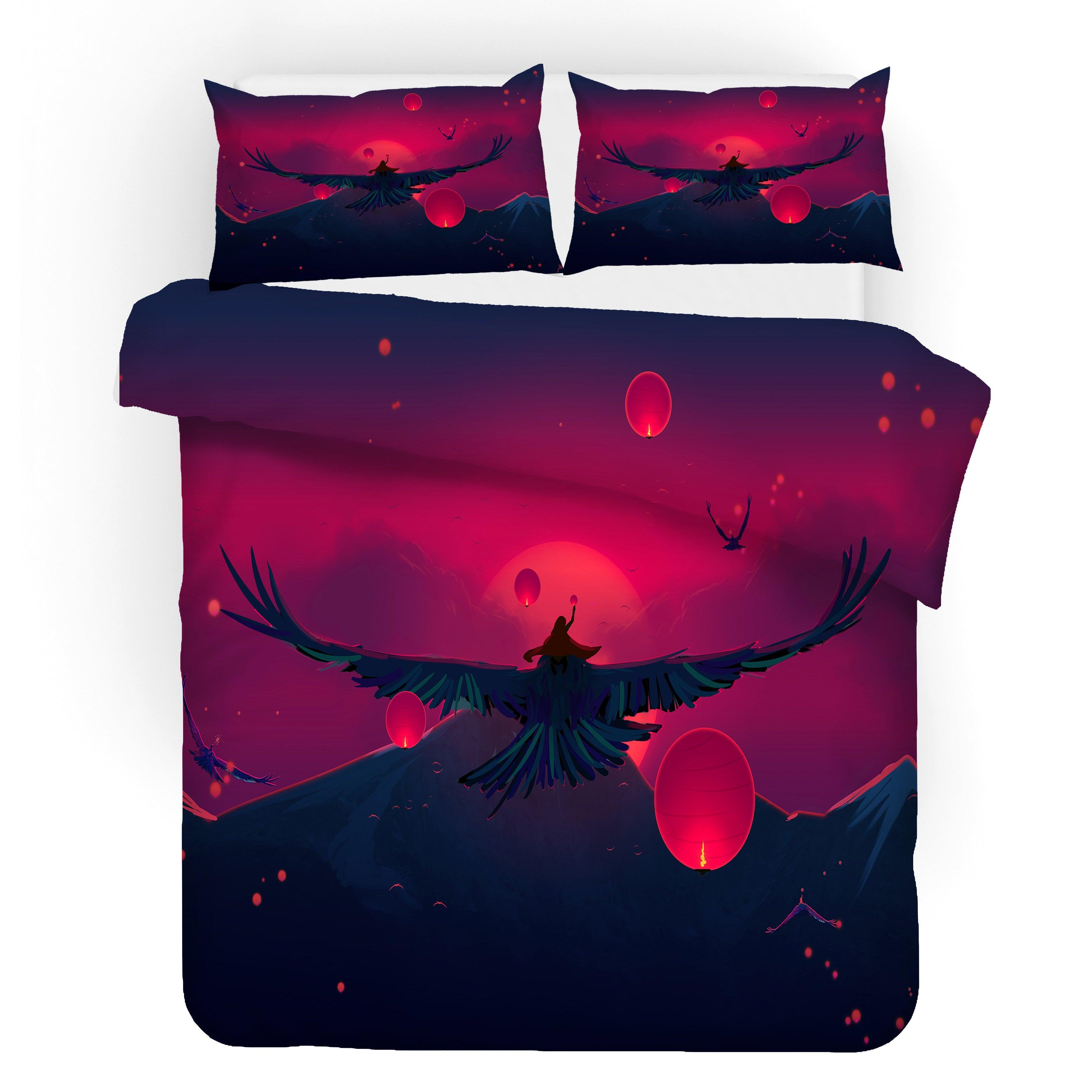 3D Volcanic Eagle Quilt Cover Set Bedding Set Pillowcases 95- Jess Art Decoration