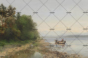 3D lakeside scenery oil painting wall mural wallpaper 48- Jess Art Decoration