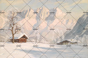 3D snow scene oil painting wall mural wallpaper 58- Jess Art Decoration