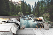3D forest river landscape wall mural wallpaper 12- Jess Art Decoration