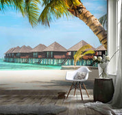 3D Tropical Beach Cabin Wall Mural Wallpaper 117- Jess Art Decoration