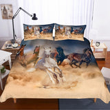3D Galloping Horse Quilt Cover Set Bedding Set Pillowcases 226- Jess Art Decoration