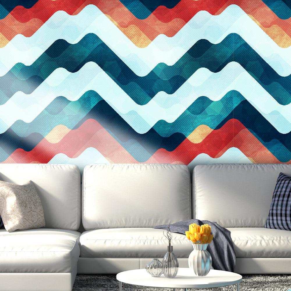3D Colorful Waves Strile Wall Mural Wallpaper 23- Jess Art Decoration