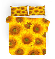 3D Yellow Sunflowers Quilt Cover Set Bedding Set Pillowcases 100- Jess Art Decoration