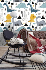 3D Cartoon Lovely Dinosaur Wall Mural Wallpaper 08- Jess Art Decoration