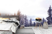 3D winter snow forest wall mural wallpaper 159- Jess Art Decoration