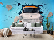 3D Car Blue Background Wall Mural Wallpaper 10- Jess Art Decoration