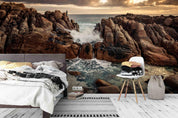 3D Clouds Rocks Sea Wall Mural Wallpaper  146- Jess Art Decoration