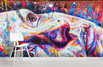 3D Colored Graffiti Animal Wall Mural Wallpaper 19- Jess Art Decoration