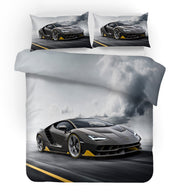 3D Super Car Quilt Cover Set Bedding Set Pillowcases 67- Jess Art Decoration