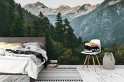 3D pine tree mountain wall mural wallpaper 157- Jess Art Decoration