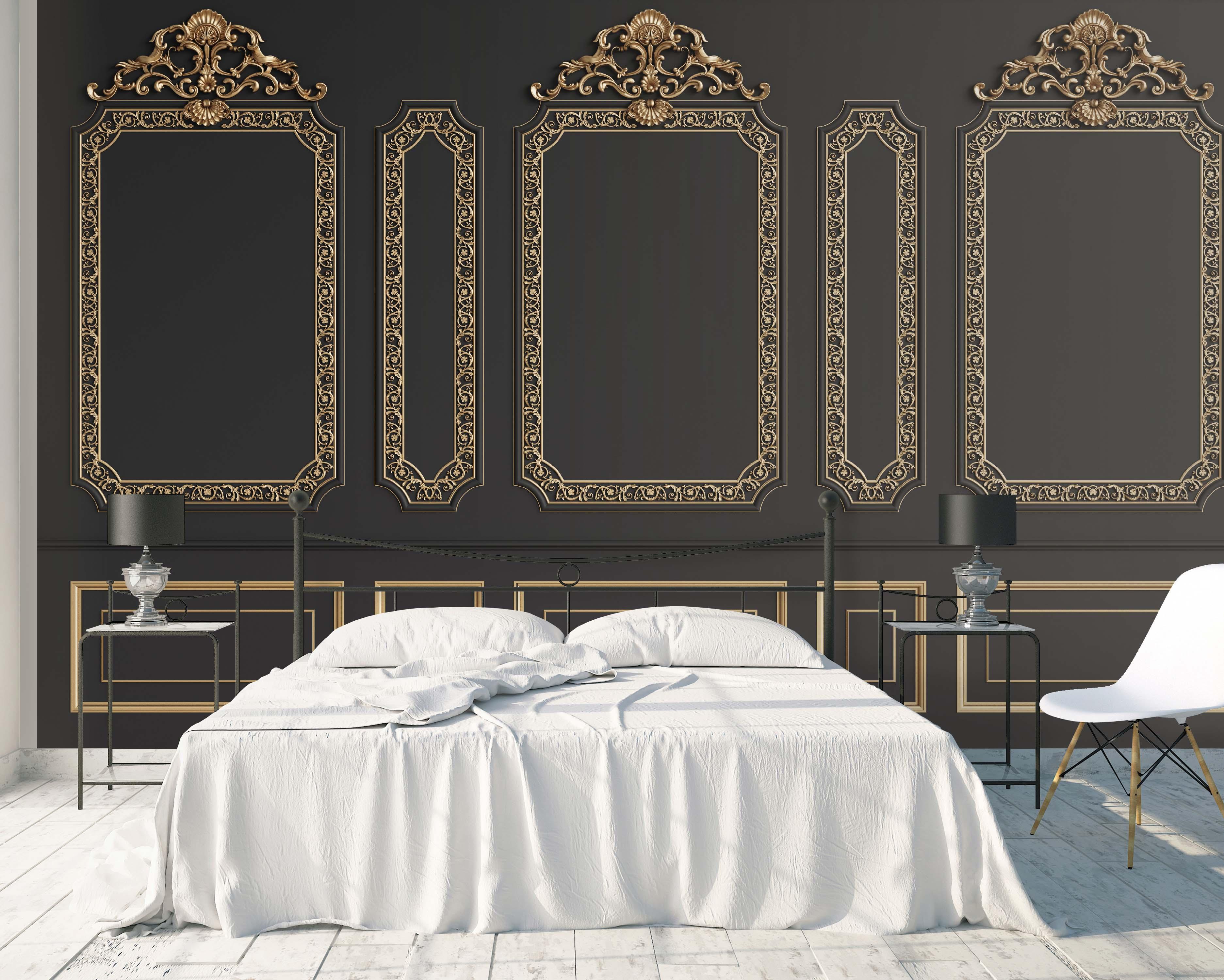 3D Black Pattern Relief Effect Wall Mural Wallpaper  50- Jess Art Decoration