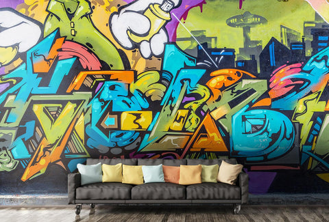 3D Color Graffiti Wall Mural Wallpaper 22- Jess Art Decoration