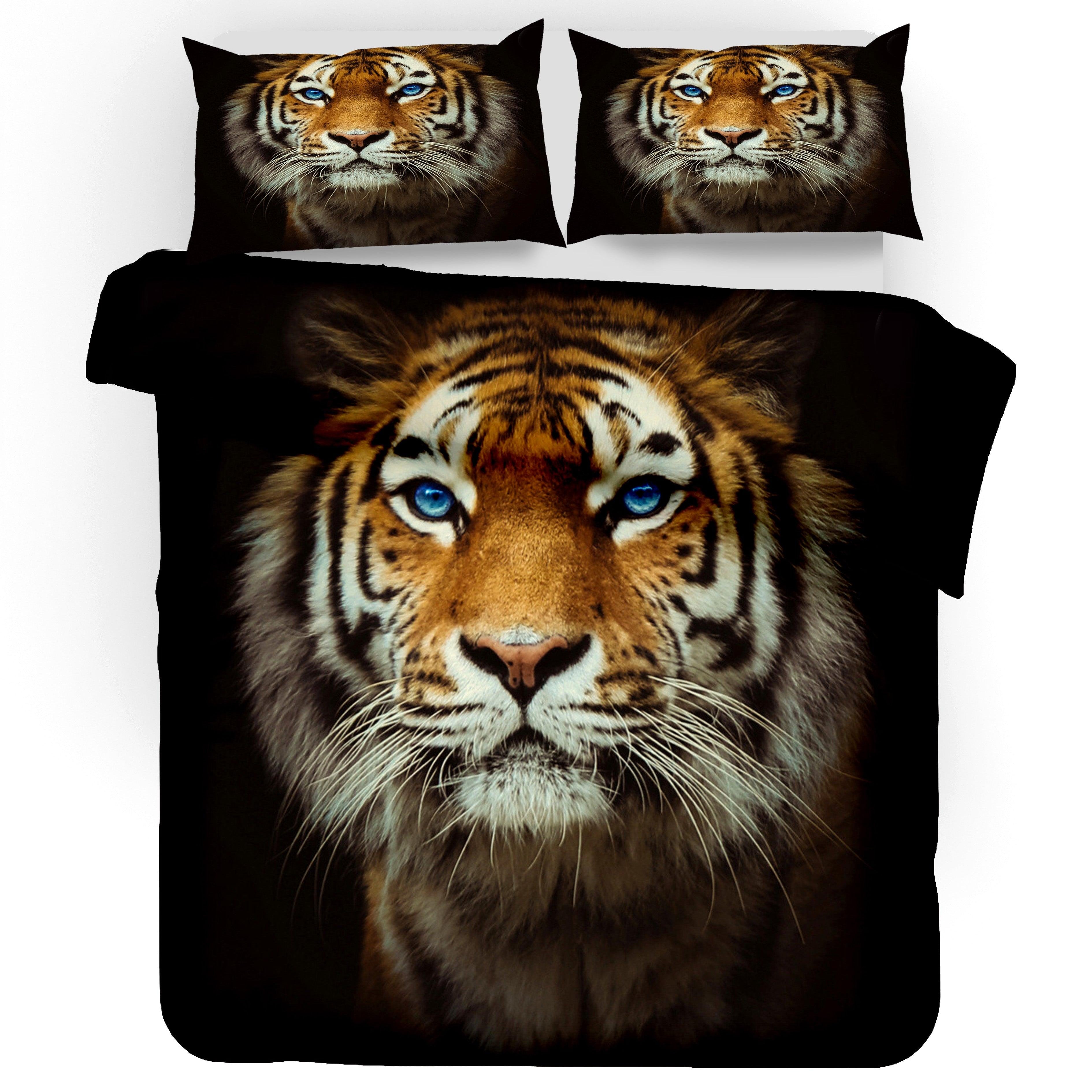 3D Tiger Face Quilt Cover Set Bedding Set Pillowcases 185- Jess Art Decoration