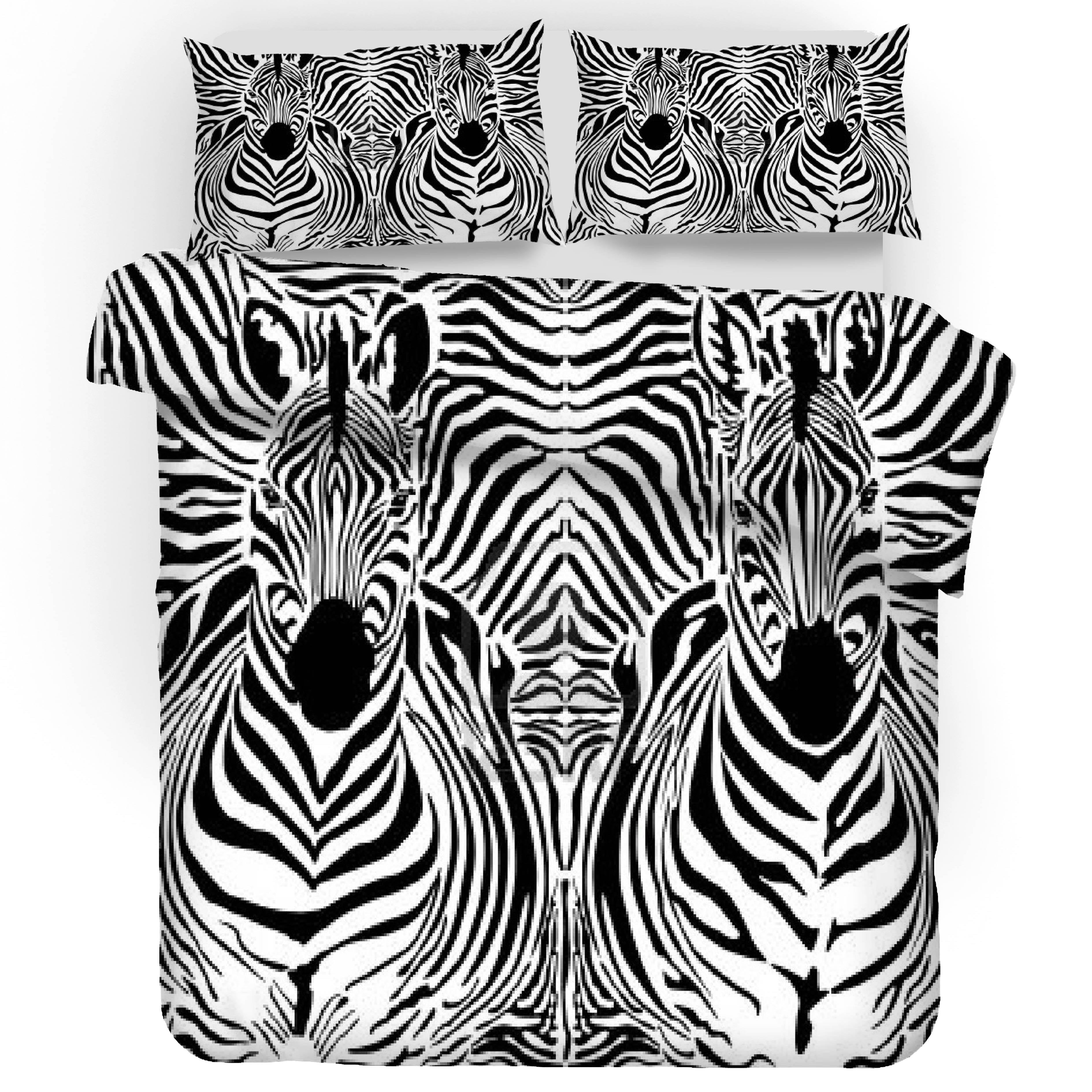 3D Zebra Pattern Quilt Cover Set Bedding Set Pillowcases 217- Jess Art Decoration