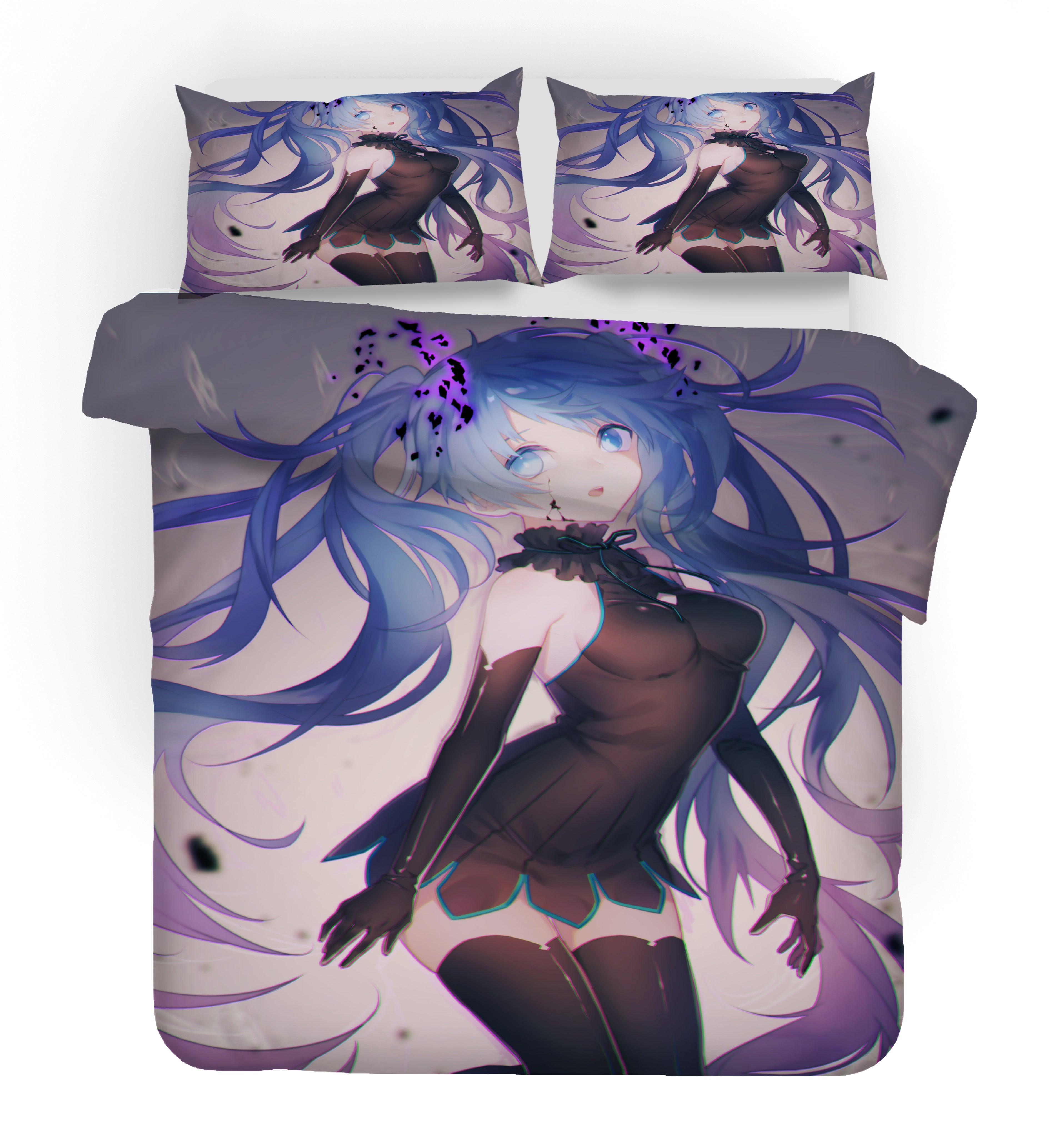 3D Hatsune Miku Quilt Cover Set Bedding Set Pillowcases 63- Jess Art Decoration