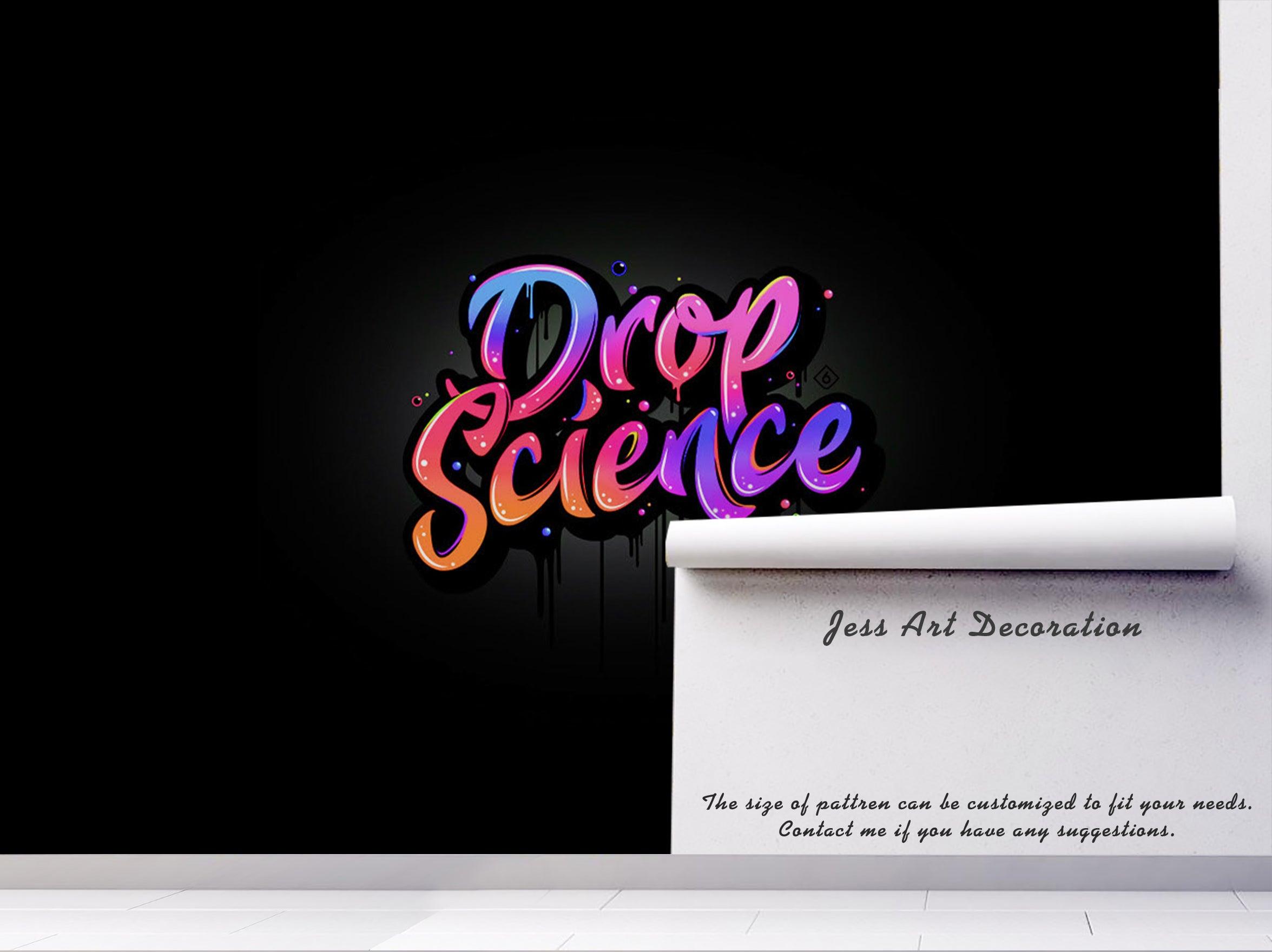 3D Purple Slogan Black Background Wall Mural Wallpaper 275- Jess Art Decoration